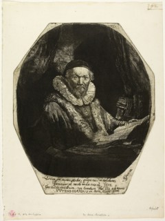 Jan Uytenbogaert, 1635, printed 1906, Rembrandt van Rijn (Dutch, 1606-1669), printed by Donald Shaw