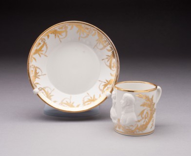 Cup and Saucer, Late 18th century, Germany, Hard-paste porcelain and gilding, Cup: H. 6.4 cm (2 1/2