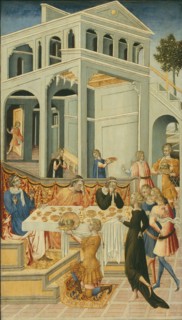 The Head of Saint John the Baptist Brought before Herod, 1455/60, Giovanni di Paolo, Italian,