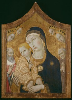 Virgin and Child with Saints Jerome, Bernardino of Siena, and Angels, 1450/60, Sano di Pietro,