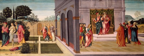 Susanna and the Elders in the Garden, and the Trial of Susanna before the Elders, c. 1500, Master