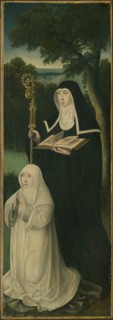 Saint Gertrude of Nivelles and an Augustinian Canoness, 1525/50, North Netherlandish, Northern