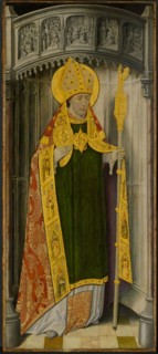 Altarpiece from Thuison-les-Abbeville: Saint Honoré, 1490/1500, French (Picardy), France, Oil on