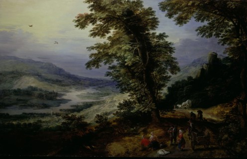 Mountain Road with Travelers, c. 1610/25, Josse de Momper the Younger, Flemish, 1564-1635,