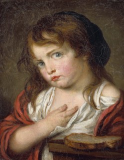 Little Girl Pouting, 1775/1800, Follower of Jean Baptiste Greuze, French, 1725-1805, France, Oil on