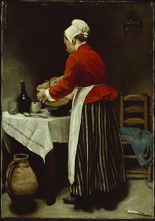 The Maid, c. 1875, François Bonvin, French, 1817-1887, France, Oil on canvas, 44.5 × 30.8 cm (17