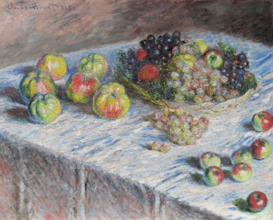 Apples and Grapes, 1880, Claude Monet, French, 1840-1926, France, Oil on canvas, 66.5 × 82.5 cm (26