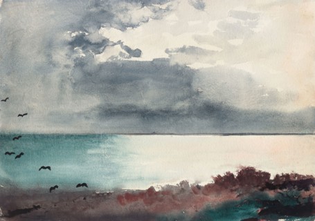 Breaking Storm, Coast of Maine, 1894, Winslow Homer, American, 1836-1910, United States,