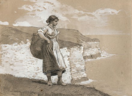 Flamborough Head, England, 1882, Winslow Homer, American, 1836-1910, United States, Graphite and