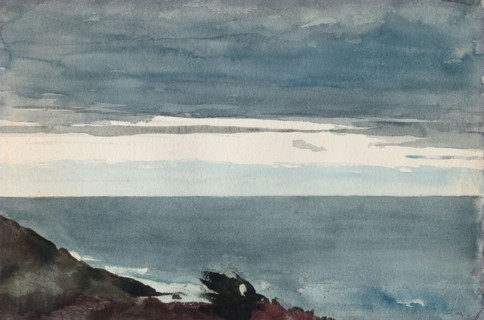 Prout’s Neck, Evening, c. 1894, Winslow Homer, American, 1836-1910, United States, Watercolor, with