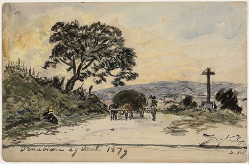 Ornacieux (recto and verso), 1879, Johan Barthold Jongkind, Dutch, 1819-1891, Holland, Watercolor
