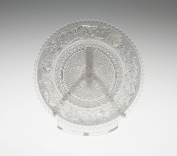 Plate, c. 1830/60, Baccarat Glassworks, French, founded 1764, France, Glass, pressed and cut, 2 ×