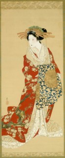 High Ranking Courtesan, c. 1830/43, Mihata Joryu, Japanese, active 1830–1844, Japan, Ink, color,