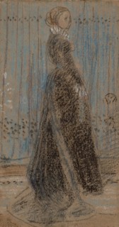 Study for Arrangement in Black, No. 2: Portrait of Mrs. Huth (recto), Study (verso), c. 1872, James