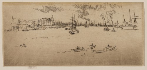 Tilbury, 1887, James McNeill Whistler, American, 1834-1903, United States, Etching and drypoint