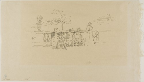 The Terrace, Luxembourg, 1894, James McNeill Whistler, American, 1834-1903, United States, Transfer