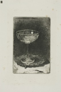 The Wine Glass, 1859, James McNeill Whistler, American, 1834-1903, United States, Etching with foul