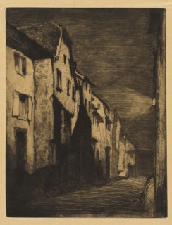 Street at Saverne, 1858, James McNeill Whistler, American, 1834-1903, United States, Etching with