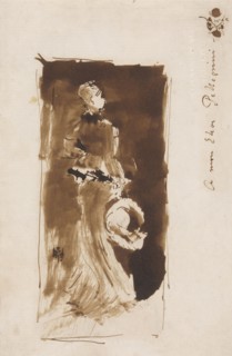 Sketch after the Portrait of Rosa Corder, c. 1879, James McNeill Whistler, American, 1834-1903,