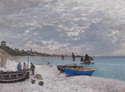The Beach at Sainte-Adresse, 1867, Claude Monet, French, 1840-1926, France, Oil on canvas, 75.8 ×