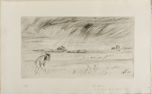 The Storm, 1861, James McNeill Whistler, American, 1834-1903, United States, Drypoint, with
