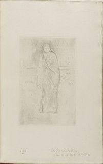 Draped Model, 1873/74, James McNeill Whistler, American, 1834-1903, United States, Drypoint, with