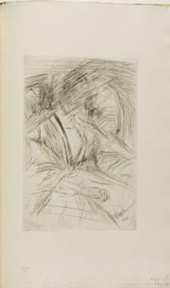Lady in an armchair, 1861, James McNeill Whistler, American, 1834-1903, United States, Drypoint,