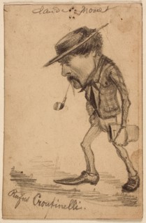 Caricature of Henri Cassinelli (Rufus Croutinelli), c. 1858, Claude Monet, French, 1840-1926,