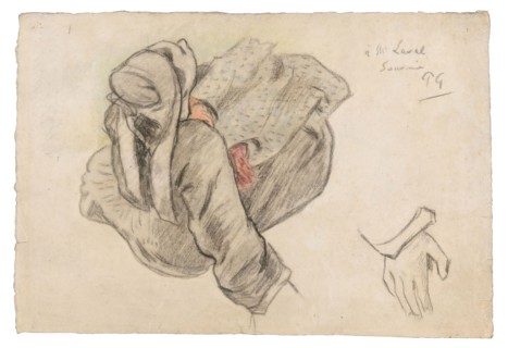 Seated Breton Woman, 1886, Paul Gauguin, French, 1848-1903, France, Black fabricated chalk with