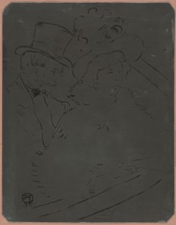 At the Concert, 1896, Henri de Toulouse-Lautrec, French, 1864-1901, France, Zinc lithographic plate