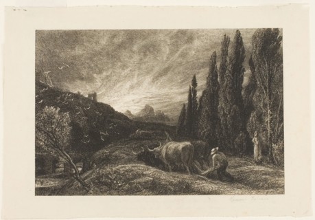 The Early Ploughman, c. 1861, Samuel Palmer, English, 1805-1881, England, Etching on paper, 131 ×