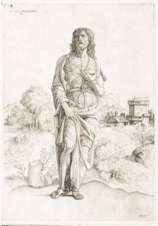 Saint John the Baptist, c. 1505, Giulio Campagnola, Italian, c. 1482-1515/18, Italy, Engraving in