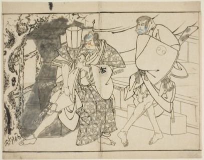The Actors Arashi Ryuzo and Morita Kanya VIII, 1794, Toshusai Sharaku ??? ??, Japanese, active
