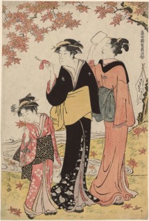 Beauties Under a Maple Tree, from the series A Collection of Contemporary Beauties of the Pleasure