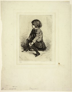 Seymour Haden, Jr, Seated, 1857/58, James McNeill Whistler, American, 1834-1903, United States,