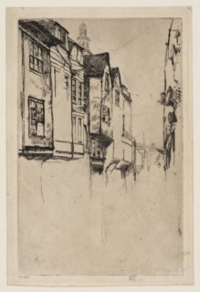 Wych Street, London, 1877, James McNeill Whistler, American, 1834-1903, United States, Etching with
