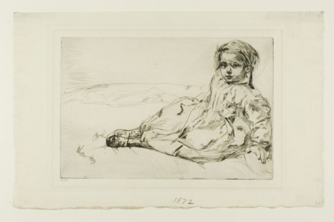 Bibi Valentin, 1859, James McNeill Whistler, American, 1834-1903, United States, Etching and