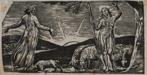 Thenot Remonstrates with Colinet, from The Pastorals of Virgil, 1821, William Blake, English,