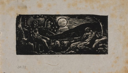 Thenot Under Fruit Tree, from The Pastorals of Virgil, 1821, William Blake, English, 1757-1827,