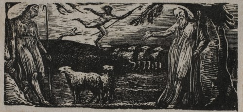 Thenot Remonstrates with Colinet, Lightfoot in Background, from The Pastorals of Virgil, 1821,