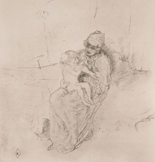 Mother and Child, No. 1, 1891, printed 1895, James McNeill Whistler, American, 1834-1903, United
