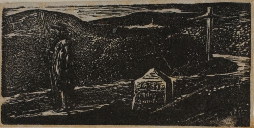 Colinet’s Journey: Milestone Marked LXII Miles to London, from The Pastorals of Virgil, 1821,