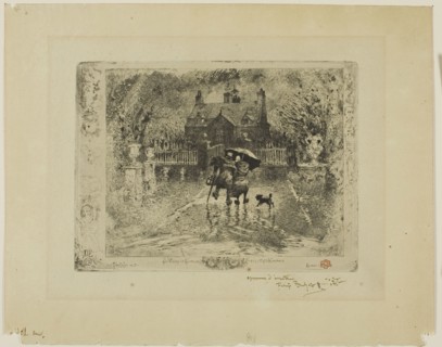 Country Neighbors, 1878, Félix Hilaire Buhot, French, 1847-1898, France, Etching and aquatint on