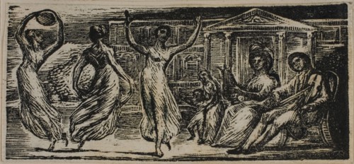 Menalcas Watching Women Dance, from The Pastorals of Virgil, 1821, William Blake, English,