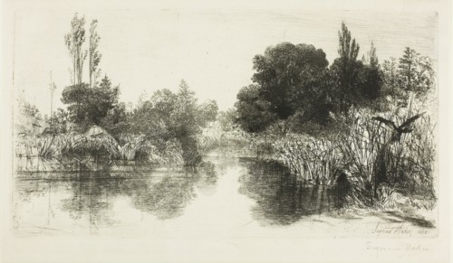 Shere Mill Pond, No. II (large plate), c. 1860, Francis Seymour Haden, English, 1818-1910, England,