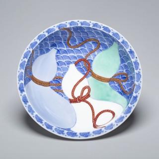 Nabeshima-Ware Bowl, 18th century, Japan, Porcelain with enamel decoration, 5.7 × 21.0 × 5.7 × 22.2