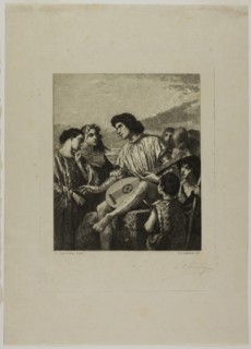 The Minstrel, 1873, Charles Jean Louis Courtry (French, 1846-1897), after Thomas Couture (French,