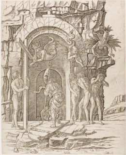 Descent into Limbo, c. 1465, School of Andrea Mantegna, Italian, 1431-1506, Italy, Engraving on