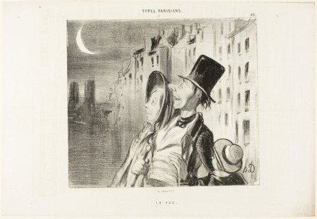 Sight, plate 39 from Types Parisiens, August 4, 1839, Honoré Victorin Daumier, French, 1808-1879,
