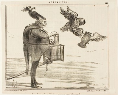 Two Grand Dukes Leaving for Sebastopol, plate 166 from Actualités, 1855, Honoré Victorin Daumier,